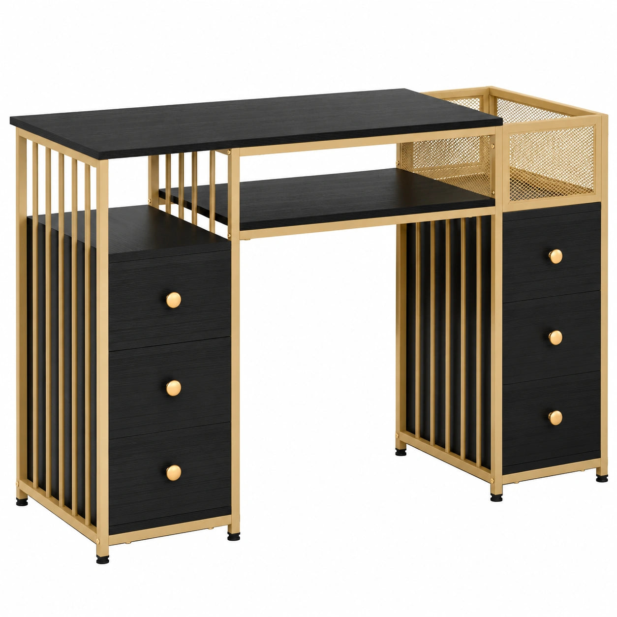 Coiffeuse, en métal, avec tiroirs, avec étagères, pour la chambre