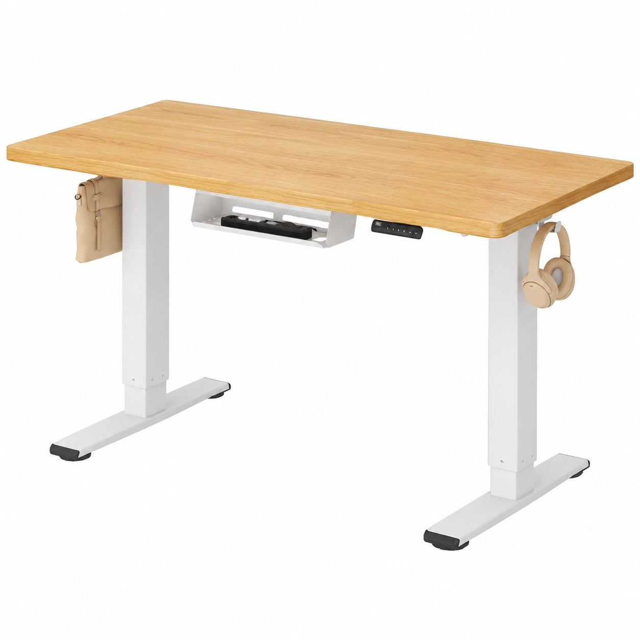Bureau, réglable, coloris blanc, pour l’espace de travail