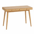 Bureau, en bambou, avec rangement, avec tiroirs, coloris naturel, 100 x 50 x 75 cm, pour l’espace de travail