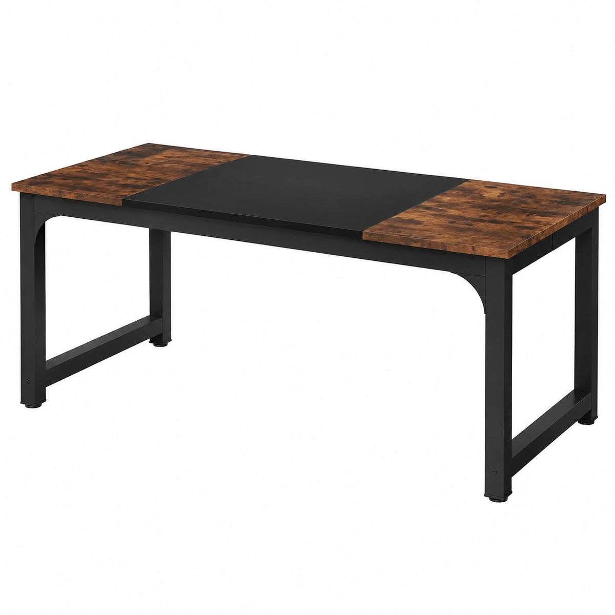 Bureau, coloris noir et marron, 180 x 80 x 75 cm, pour l’espace de travail